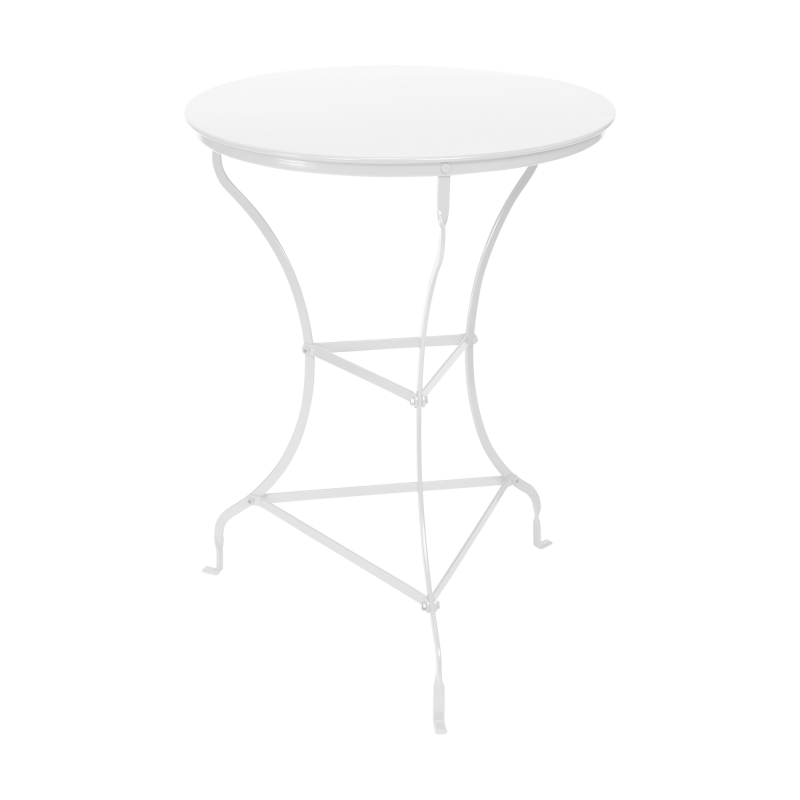 DEMARAIS Cafétisch Milk Runder Metalltisch für den Garten in Weiß