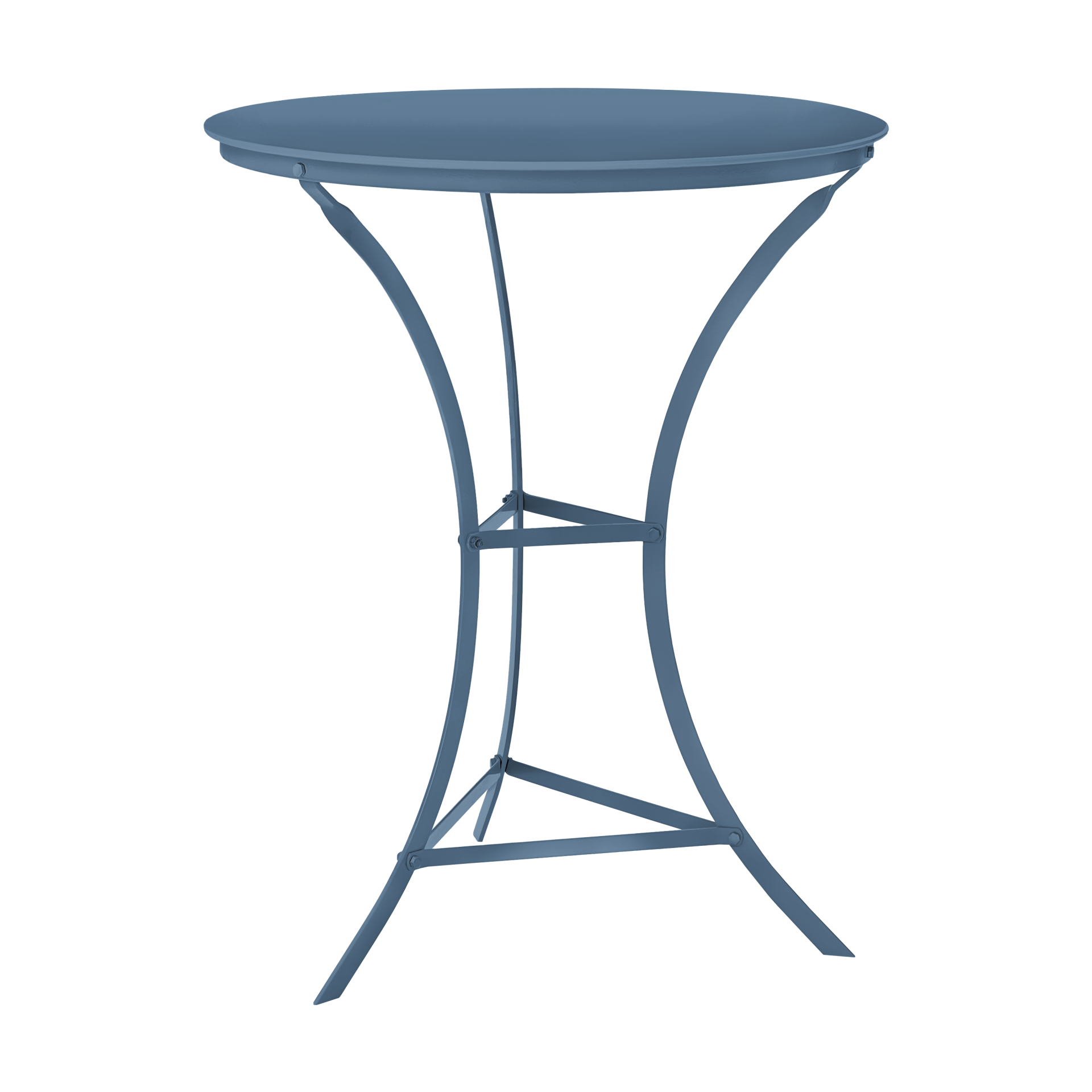 EPIOIA Bistrotisch Marin Runder Metalltisch für den Garten in Blau